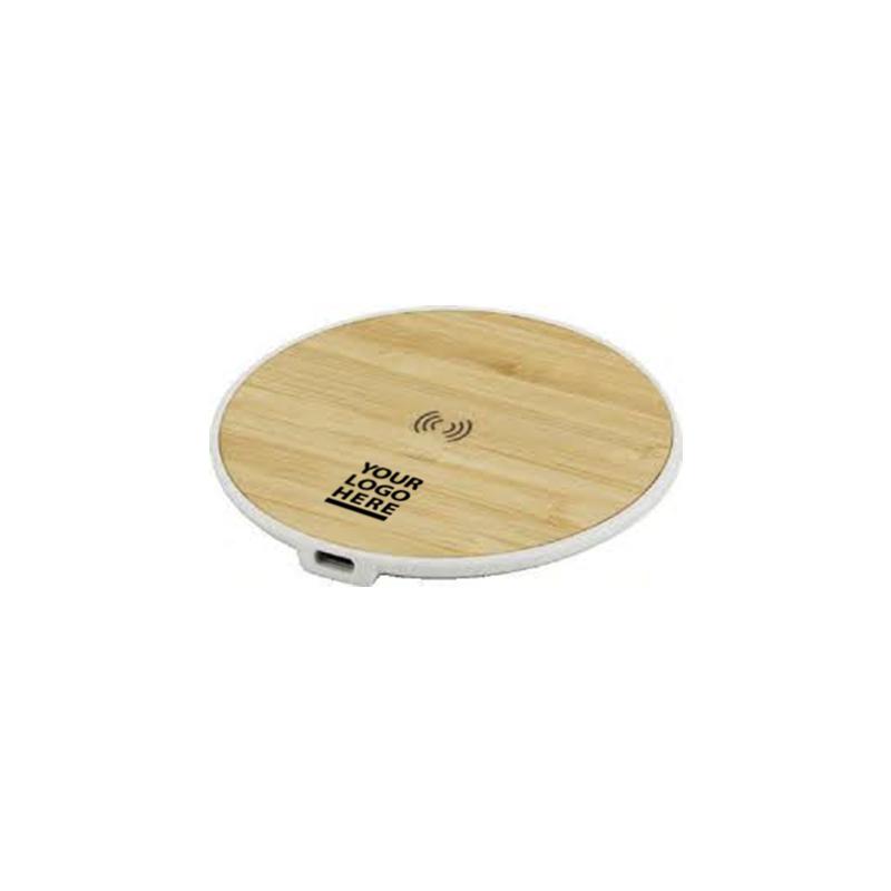 Bamboo Wireless Charger With Recycled ABS Plastic